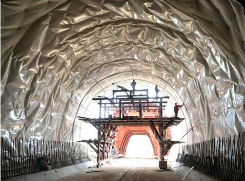 EVA防水板施工現(xiàn)場